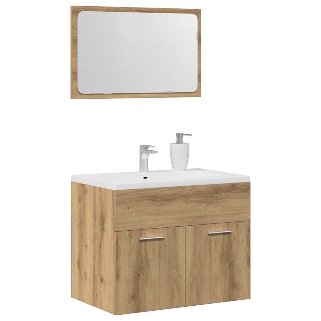 Ensemble de meubles salle de bain 2 pcs bois d'ingénierie Ensembles de mobilier pour salles de bains vidaXL