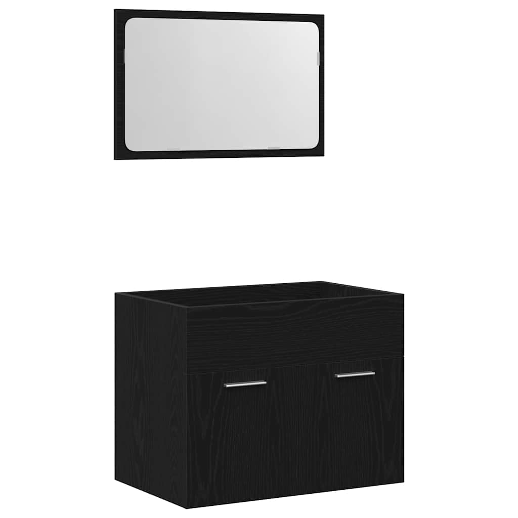 Ensemble de meubles salle de bain 2 pcs chêne noir Ensembles de mobilier pour salles de bains vidaXL