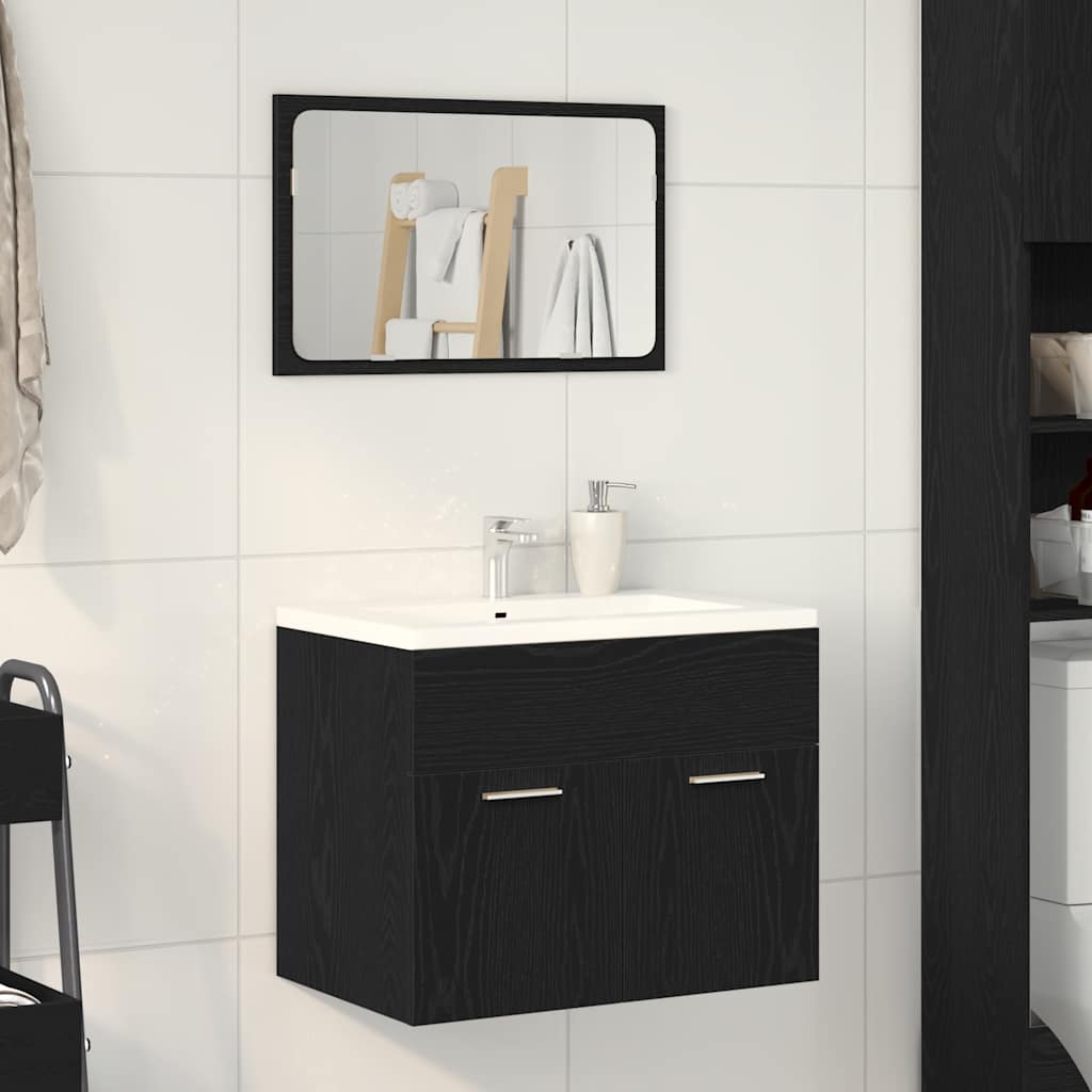 Ensemble de meubles salle de bain 2 pcs chêne noir Ensembles de mobilier pour salles de bains vidaXL