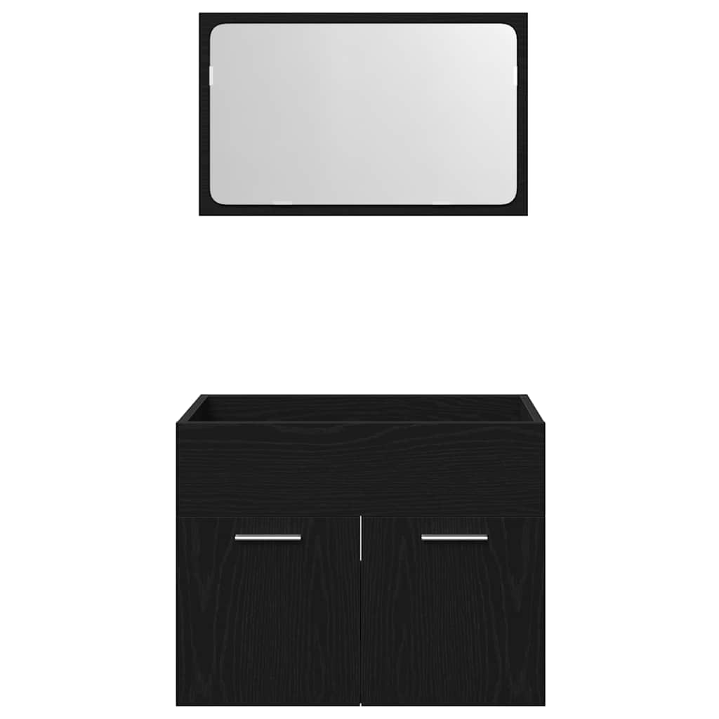 Ensemble de meubles salle de bain 2 pcs chêne noir Ensembles de mobilier pour salles de bains vidaXL