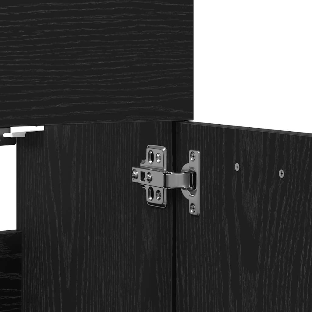 Ensemble de meubles salle de bain 2 pcs chêne noir Ensembles de mobilier pour salles de bains vidaXL