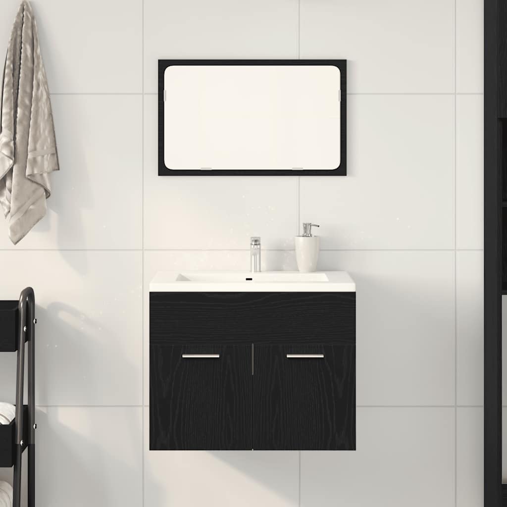 Ensemble de meubles salle de bain 2 pcs chêne noir Ensembles de mobilier pour salles de bains vidaXL