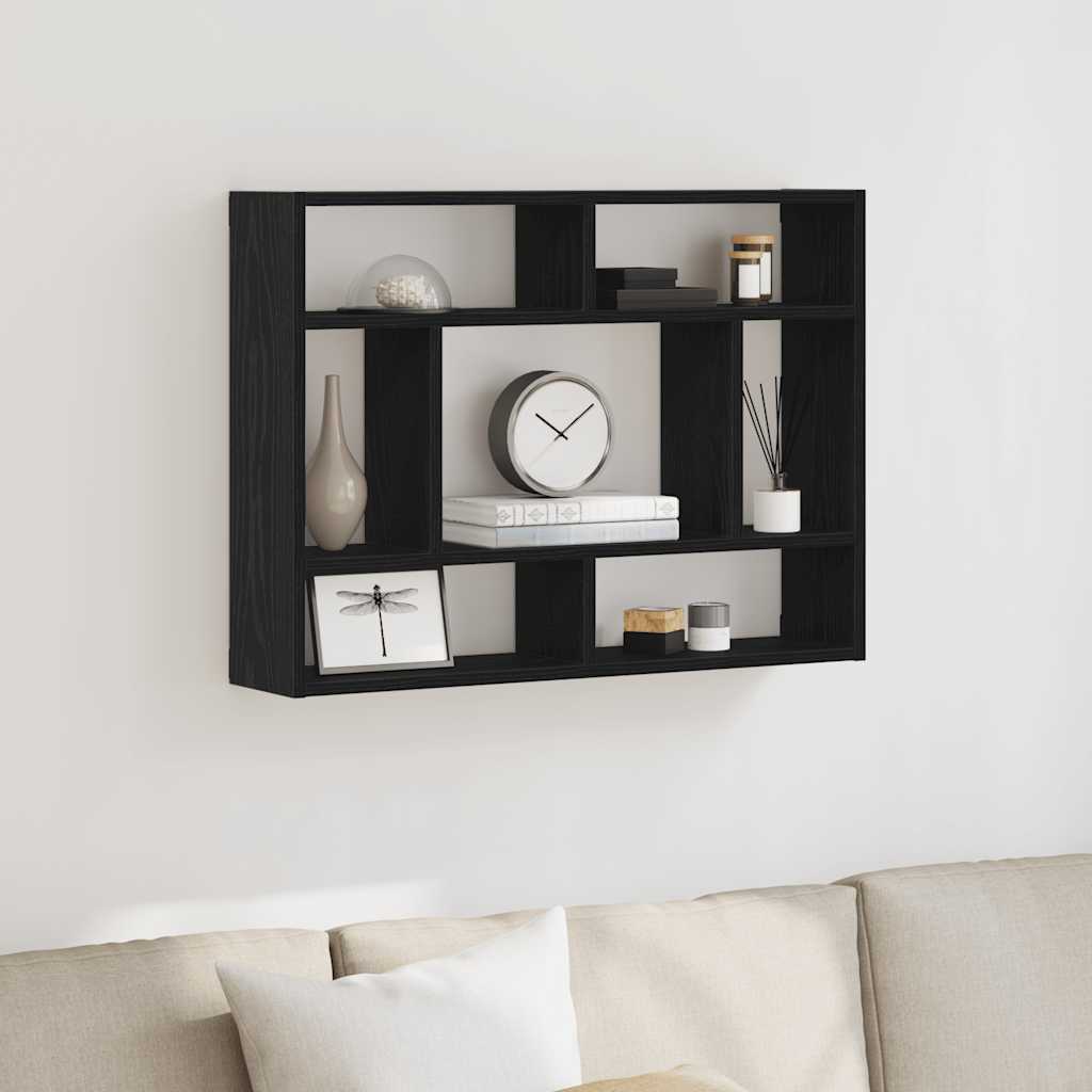 Étagère murale Chêne noir 75x16x55 cm Bois d'ingénierie - XIOS