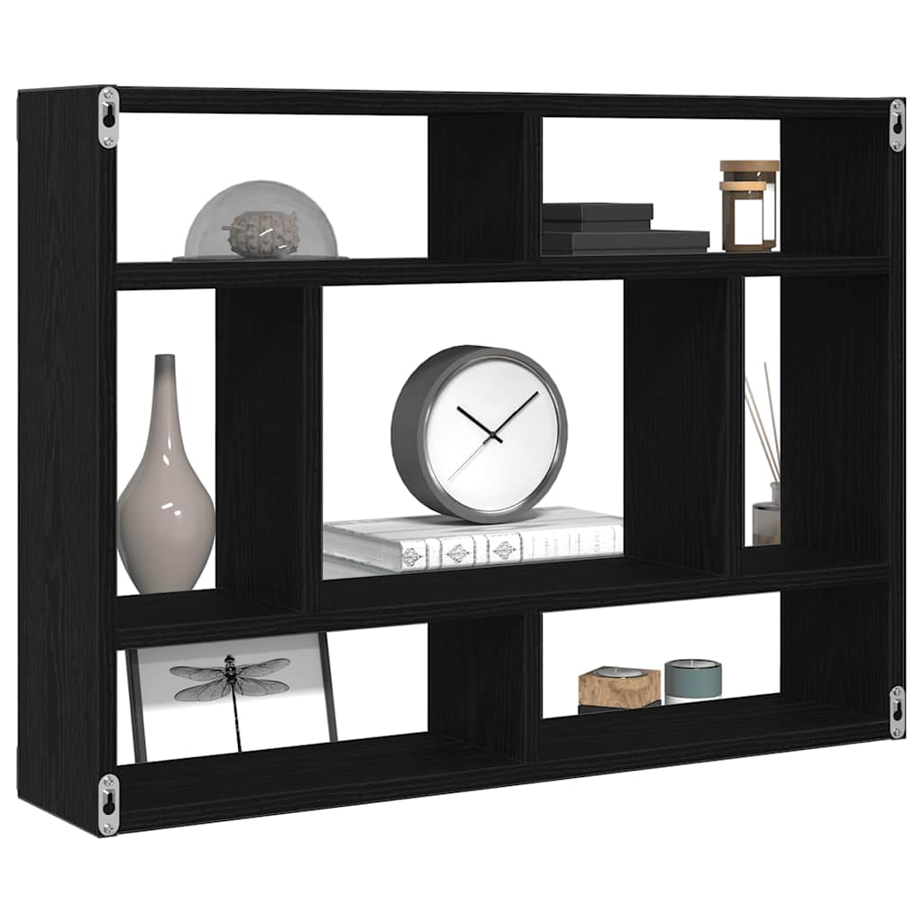 Étagère murale Chêne noir 75x16x55 cm Bois d'ingénierie - XIOS