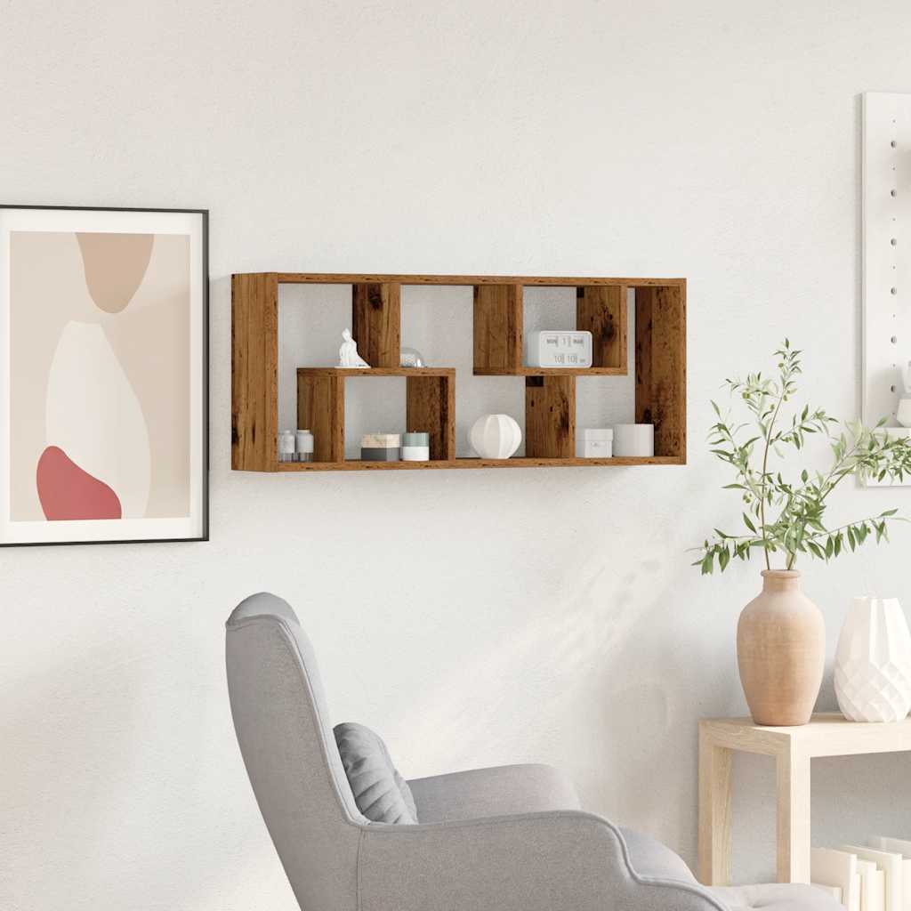 Étagère murale en bois ancien 36 x 16 x 90 cm Bois d'ingénierie - XIOS