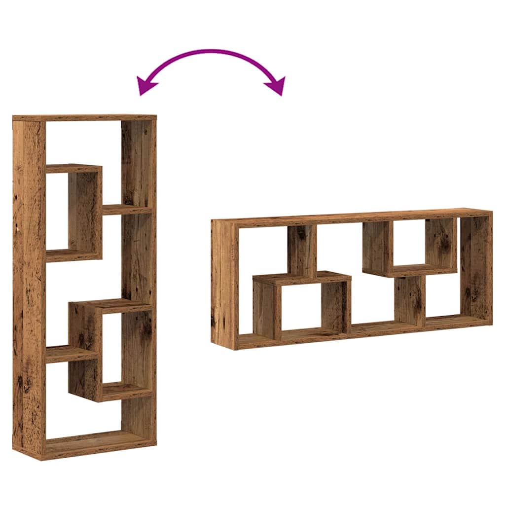 Étagère murale en bois ancien 36 x 16 x 90 cm Bois d'ingénierie - XIOS