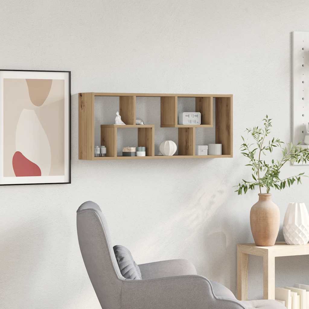 Étagère murale Chêne artisanal 36 x 16 x 90 cm Bois d'ingénierie Étagères murales & corniches vidaXL