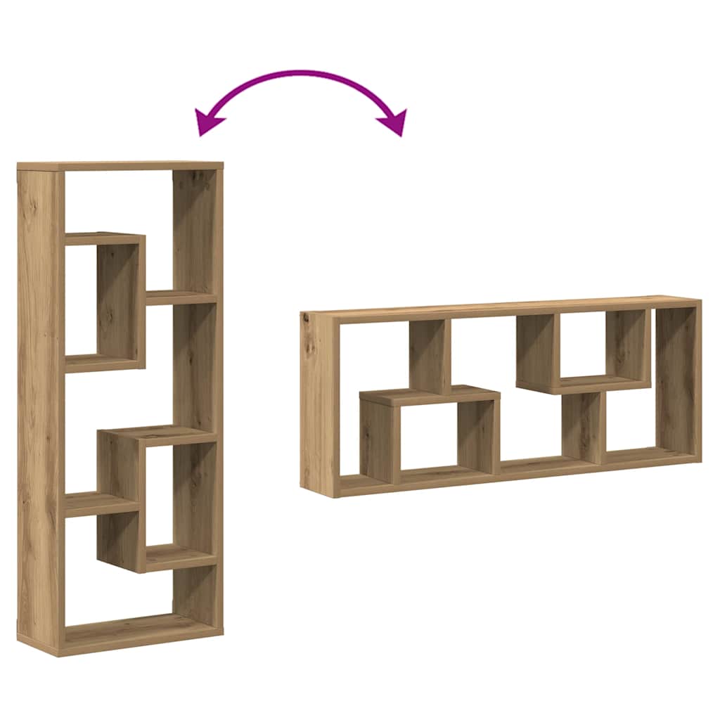 Étagère murale Chêne artisanal 36 x 16 x 90 cm Bois d'ingénierie Étagères murales & corniches vidaXL