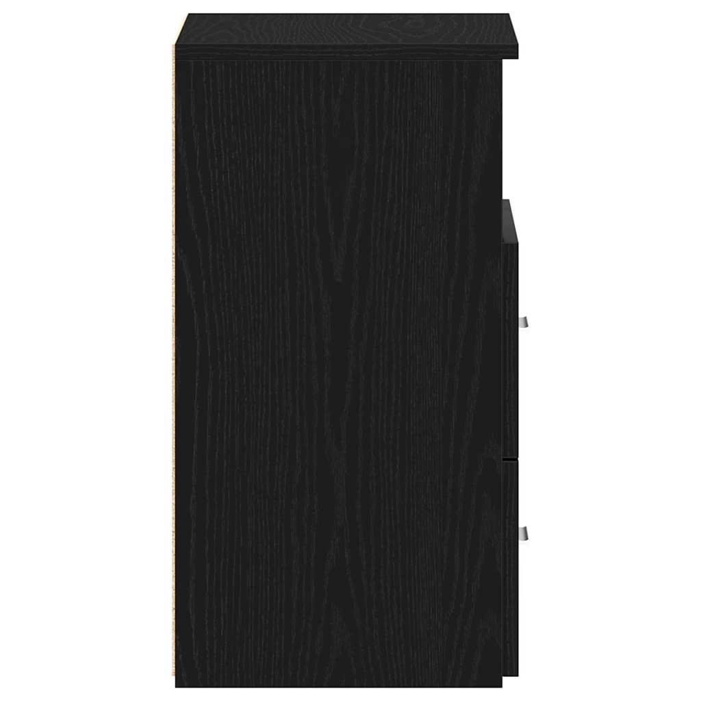 Table de nuit 2 pcs Chêne noir 50 x 32 x 60cm Bois d'ingénierie