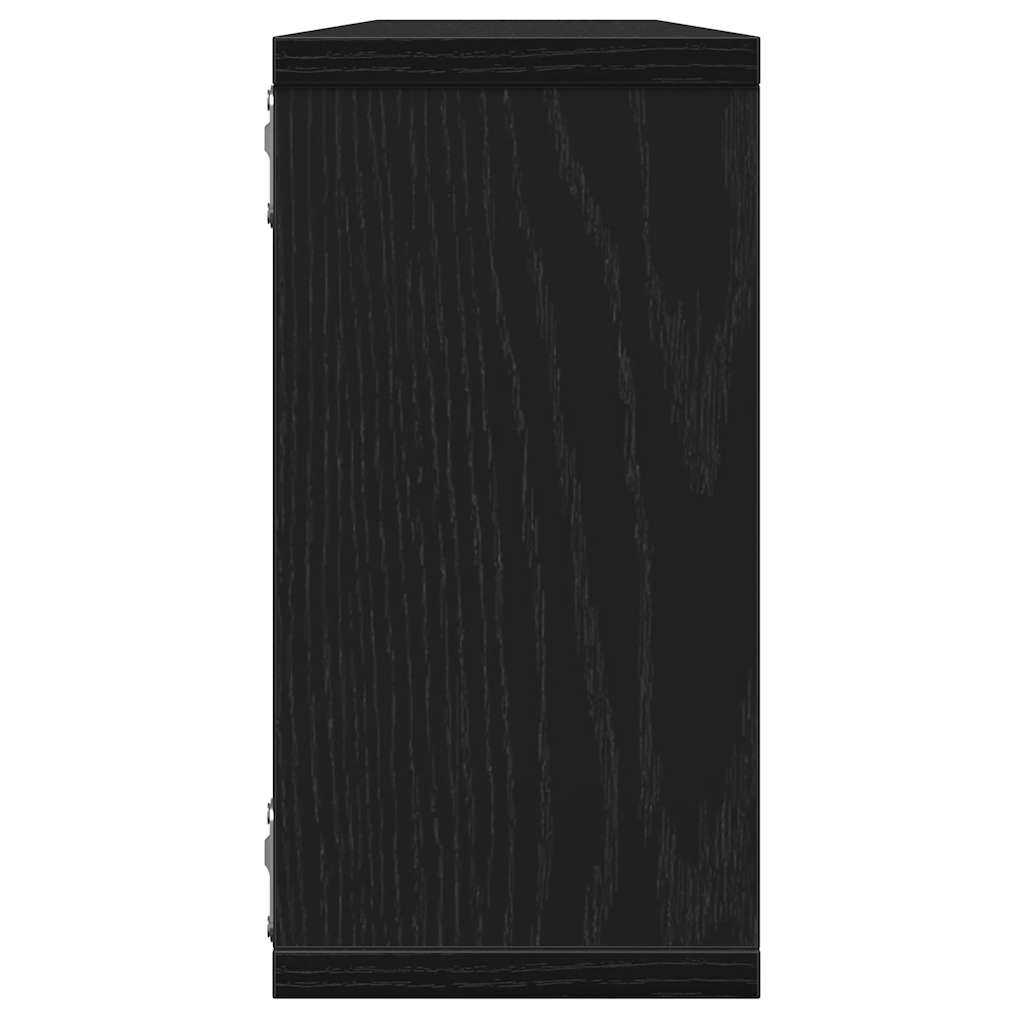 Étagères murales cube 4 pcs chêne noir 100x15x30 cm bois - XIOS