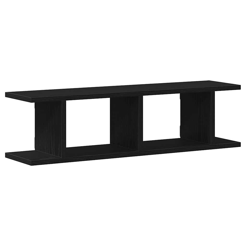 Étagères murales 2 pcs chêne noir 75x18x20 cm bois d'ingénierie - XIOS