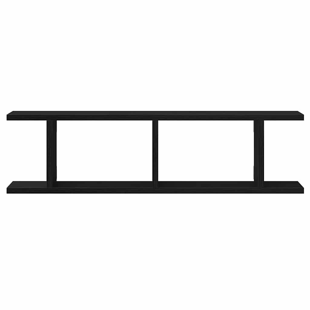 Étagères murales 2 pcs chêne noir 75x18x20 cm bois d'ingénierie - XIOS