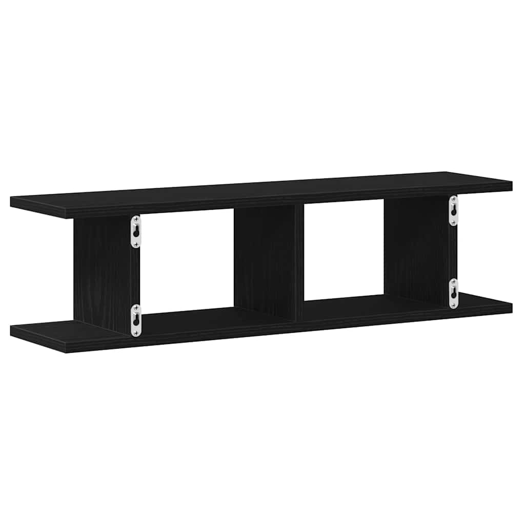 Étagères murales 2 pcs chêne noir 75x18x20 cm bois d'ingénierie - XIOS