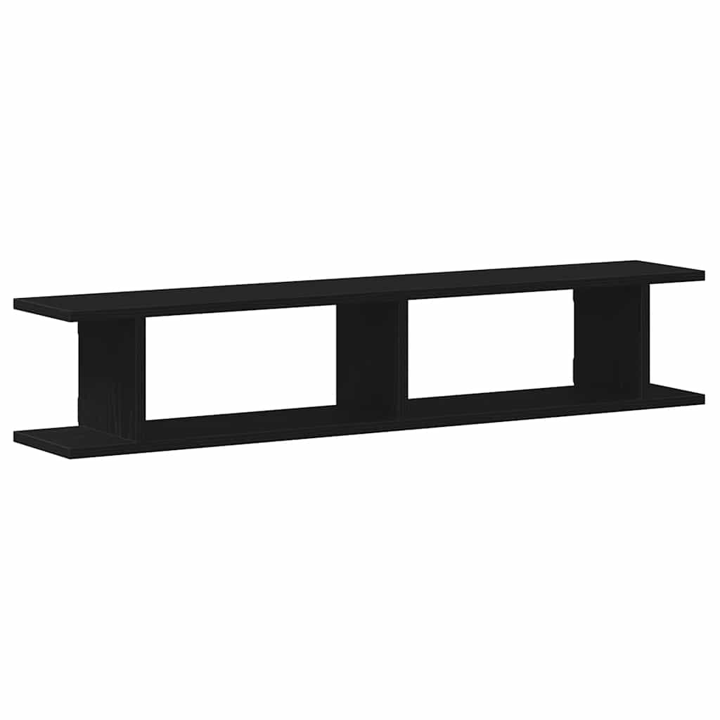 Étagères murales 2 pcs chêne noir 105x18x20 cm bois ingénierie - XIOS