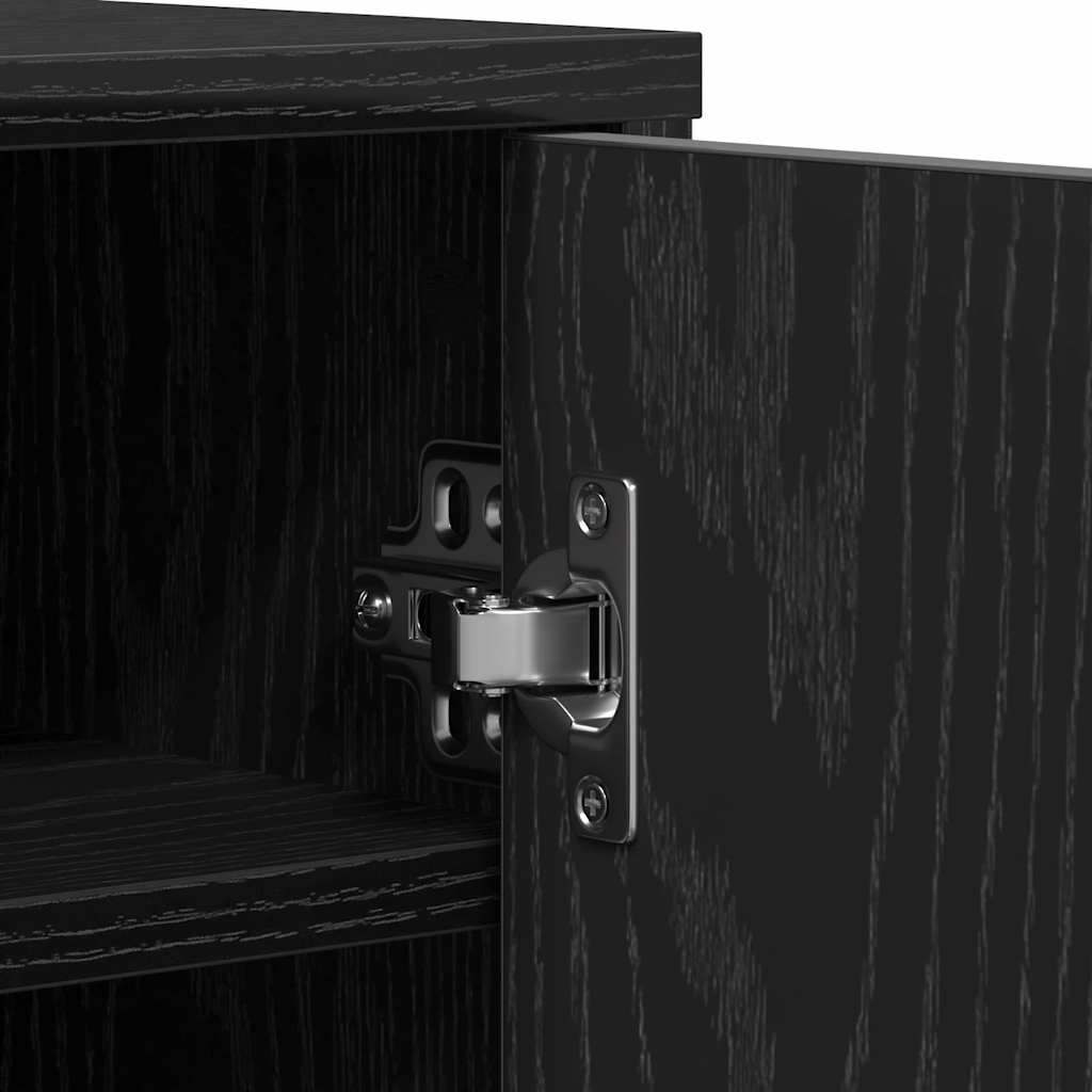 Armoire à chaussures chêne noir 60x35x92 cm bois d'ingénierie - XIOS