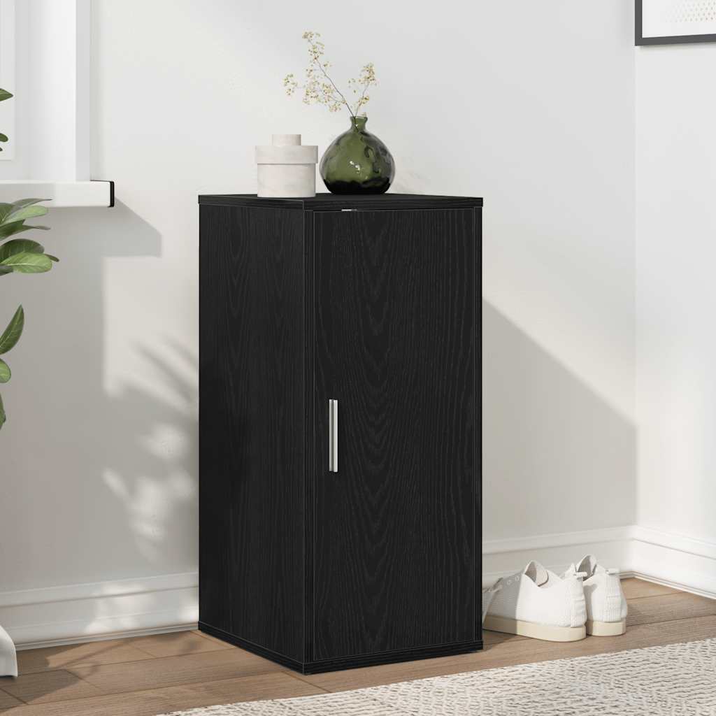 Armoire à chaussures chêne noir 32x35x70 cm bois ingénierie - XIOS