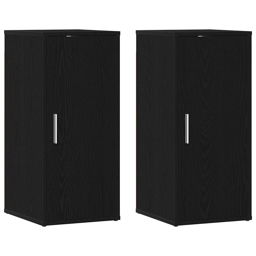 Armoires à chaussures 2 pcs chêne noir 32x35x70 cm - XIOS