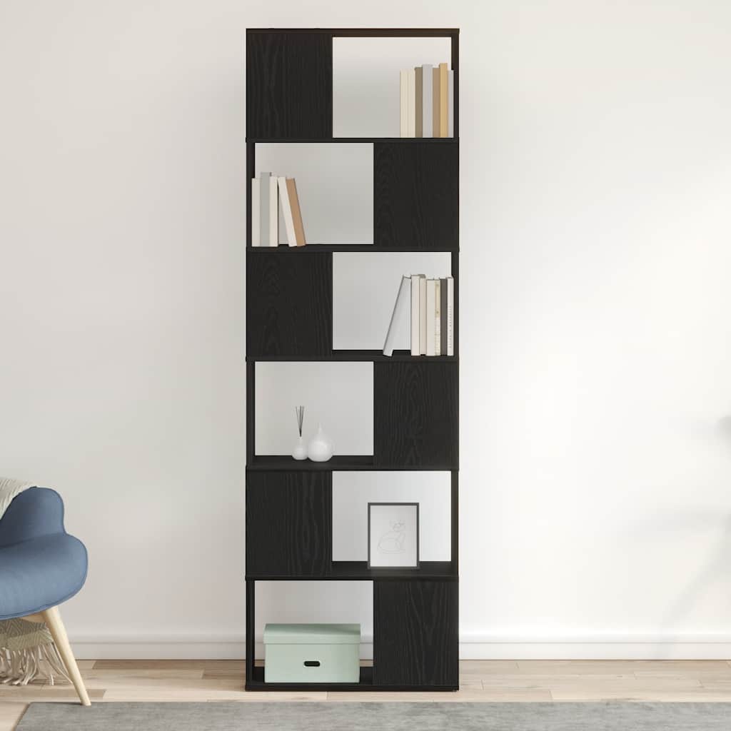 Bibliothèque/Séparateur de pièce chêne noir 60x24x186 cm - XIOS