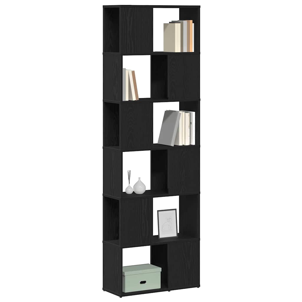 Bibliothèque/Séparateur de pièce chêne noir 60x24x186 cm - XIOS