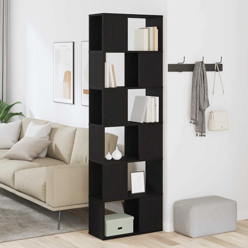 Bibliothèque/Séparateur de pièce chêne noir 60x24x186 cm - XIOS