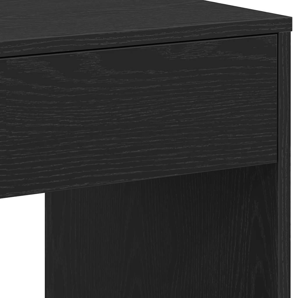 Bureau chêne noir 101x50x76,5 cm Bois d'ingénierie Bureaux vidaXL