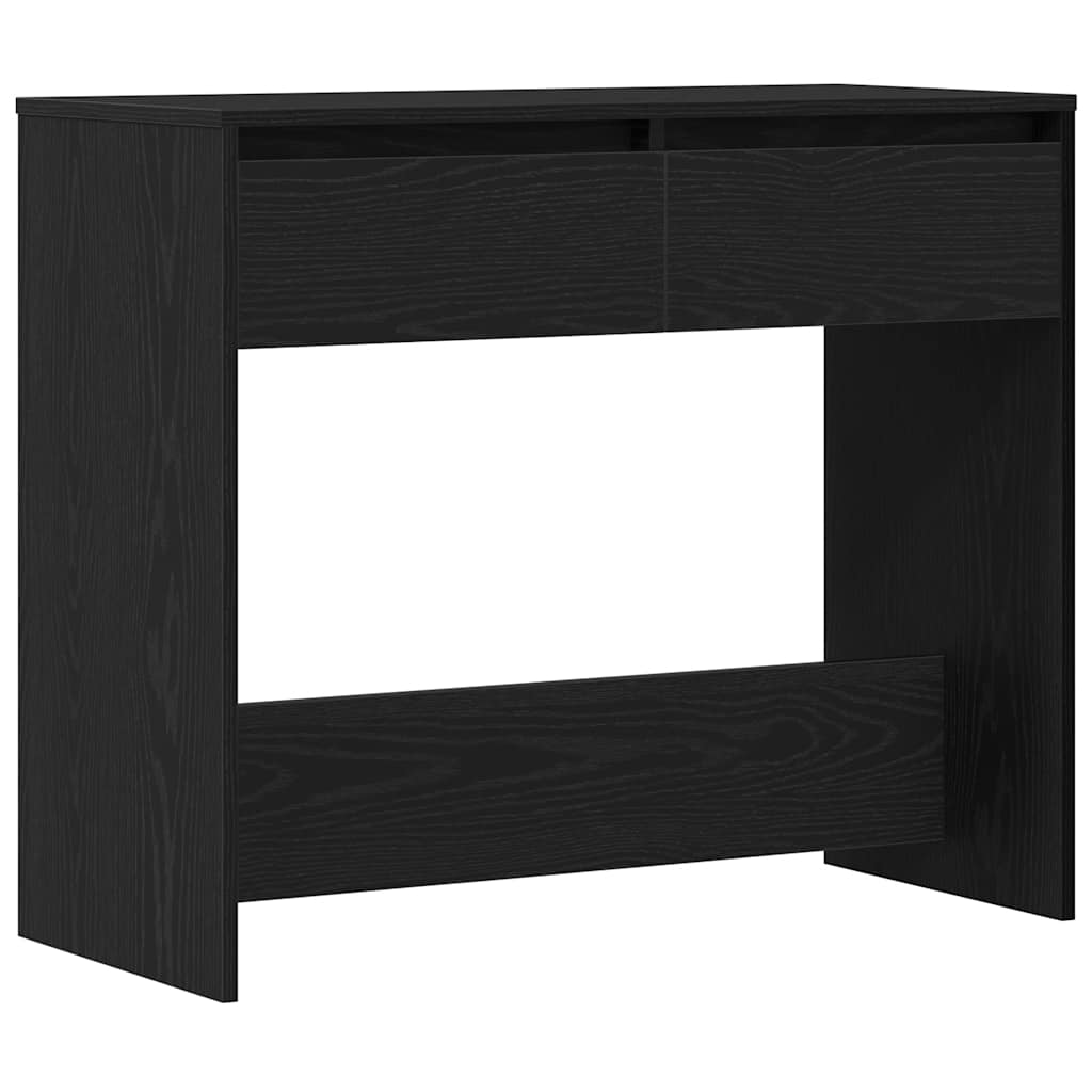 Table console chêne noir 89x41x76,5 cm bois d'ingénierie