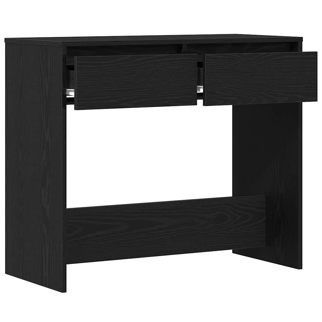 Table console chêne noir 89x41x76,5 cm bois d'ingénierie