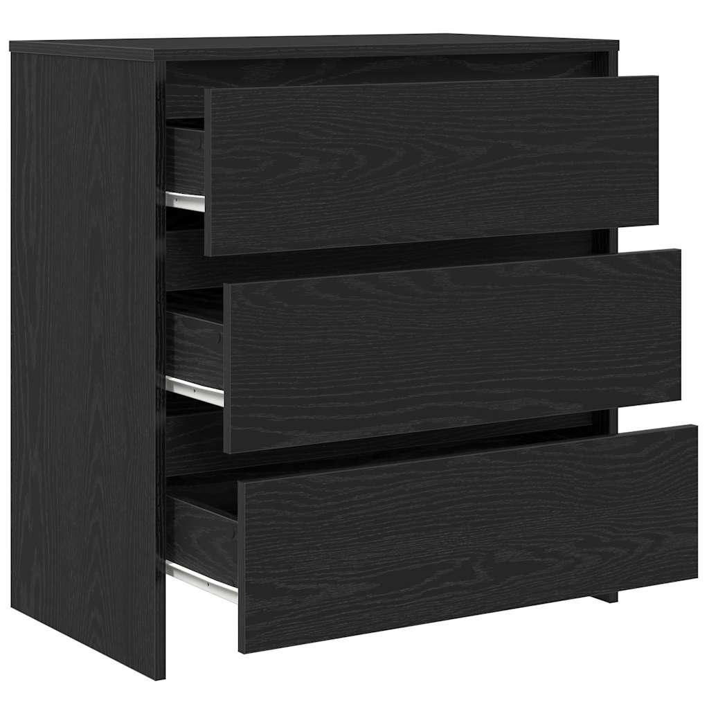 Buffet en chêne noir 70 x 41 x 75 cm bois d'ingénierie - XIOS