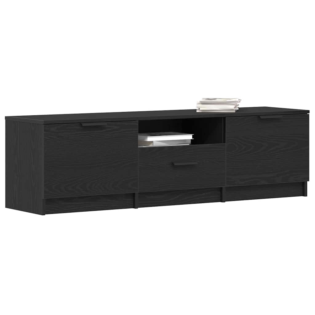 Meuble TV avec tiroir Noir 140 x 35 x 40 cm Bois d'ingénierie - XIOS