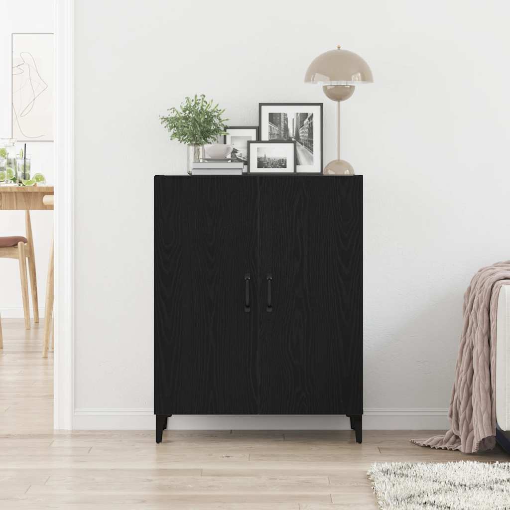 Buffet chêne noir 69,5x34x90 cm bois d'ingénierie - XIOS