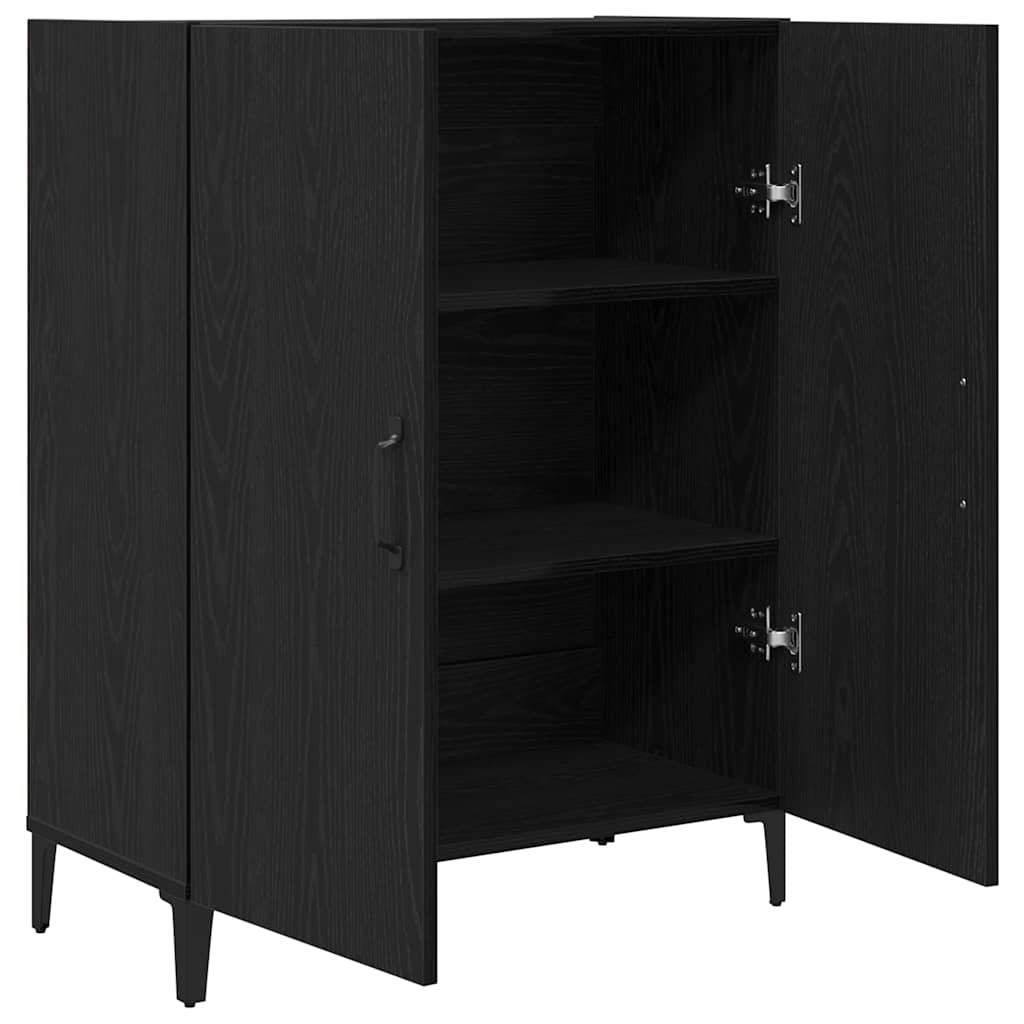 Buffet chêne noir 69,5x34x90 cm bois d'ingénierie - XIOS