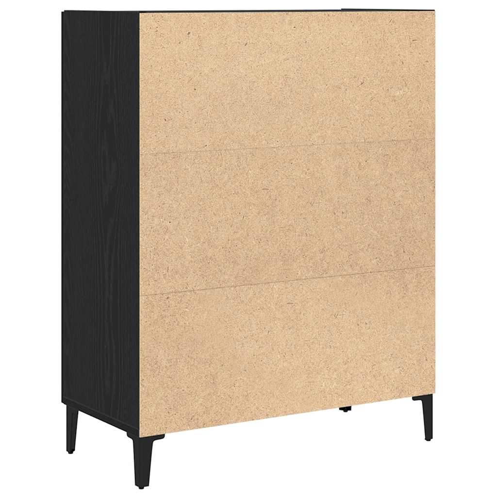Buffet chêne noir 69,5x34x90 cm bois d'ingénierie - XIOS