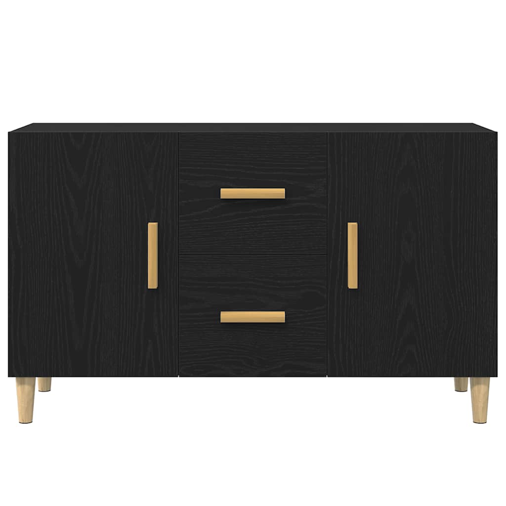 Buffet chêne noir 100x36x60 cm bois d'ingénierie - XIOS