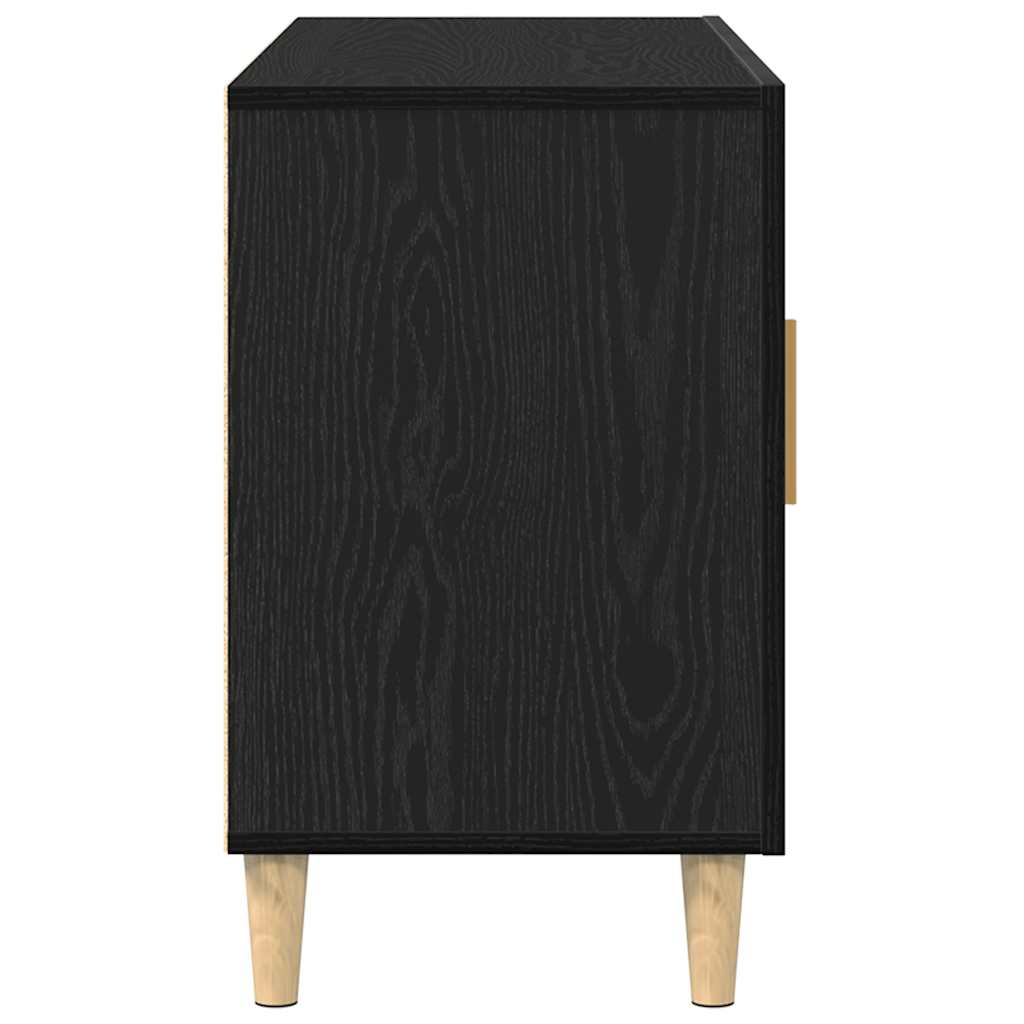 Buffet chêne noir 100x36x60 cm bois d'ingénierie - XIOS
