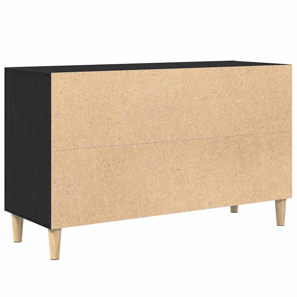 Buffet chêne noir 100x36x60 cm bois d'ingénierie - XIOS
