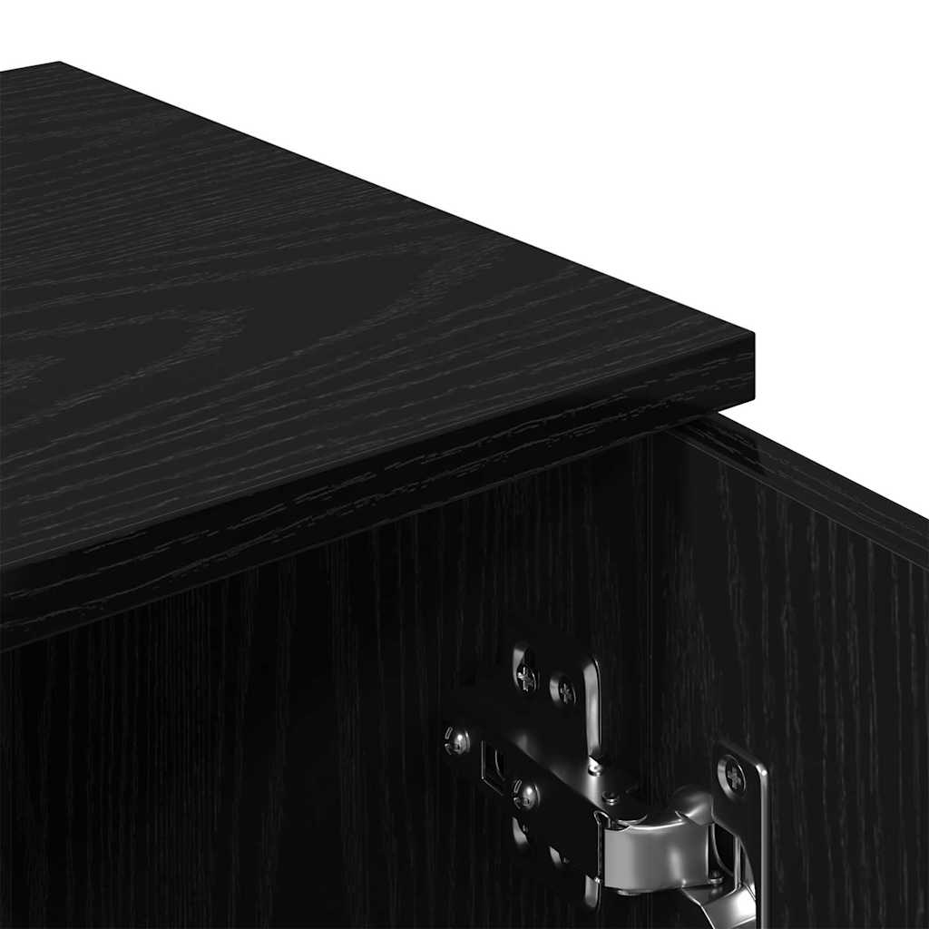 Buffet 2 pcs Chêne noir 30 x 30 x 70 cm Bois d'ingénierie - XIOS