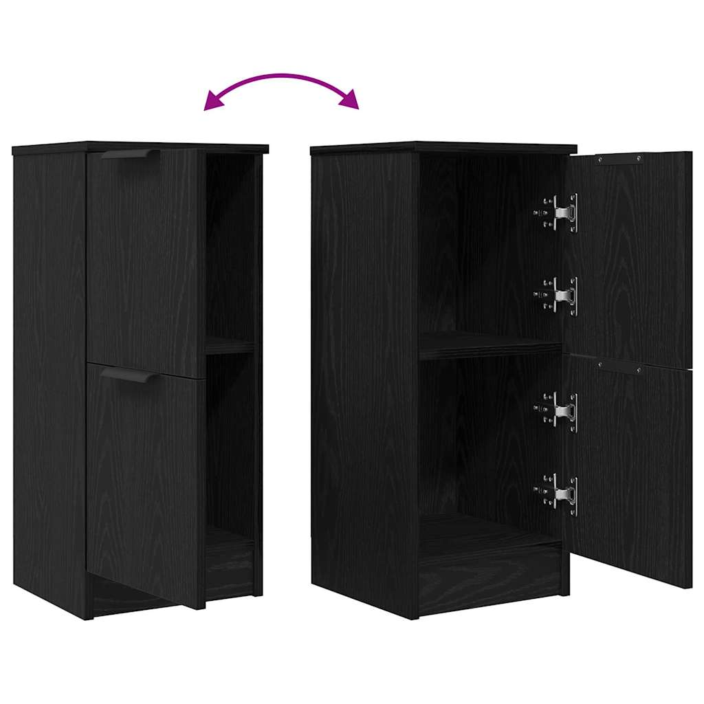 Buffet 2 pcs Chêne noir 30 x 30 x 70 cm Bois d'ingénierie - XIOS