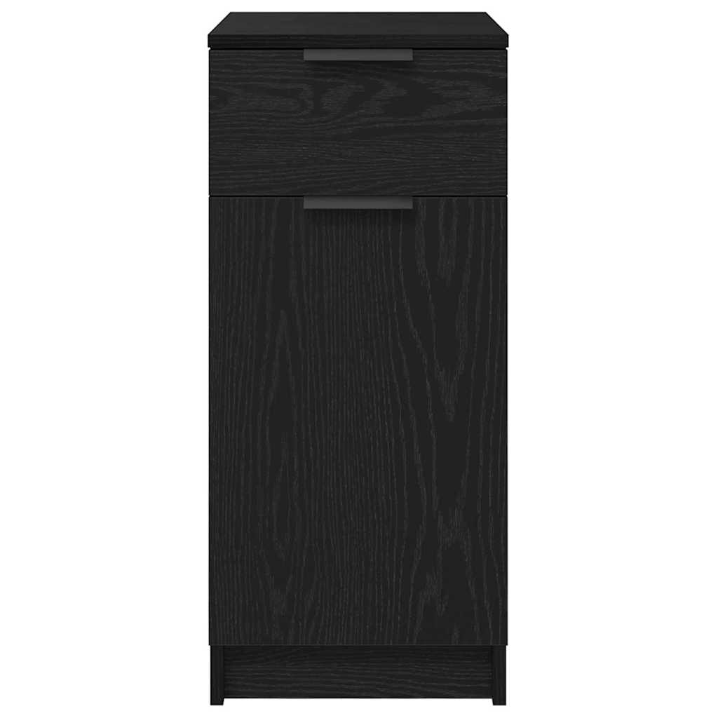 Armoire de bureau vidaXL en chêne noir - 33x50x75 cm - Fabriquée en bois d'ingénierie