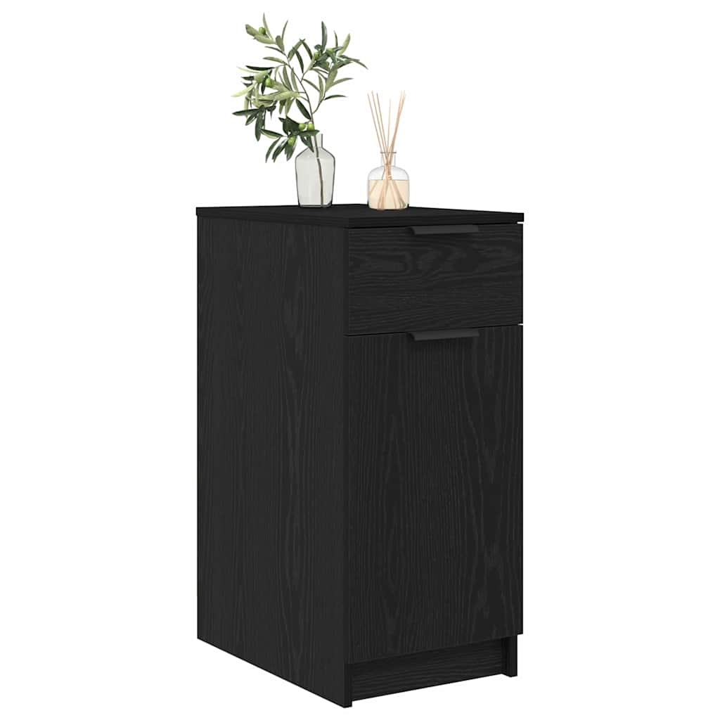 Armoire de bureau vidaXL en chêne noir - 33x50x75 cm - Fabriquée en bois d'ingénierie