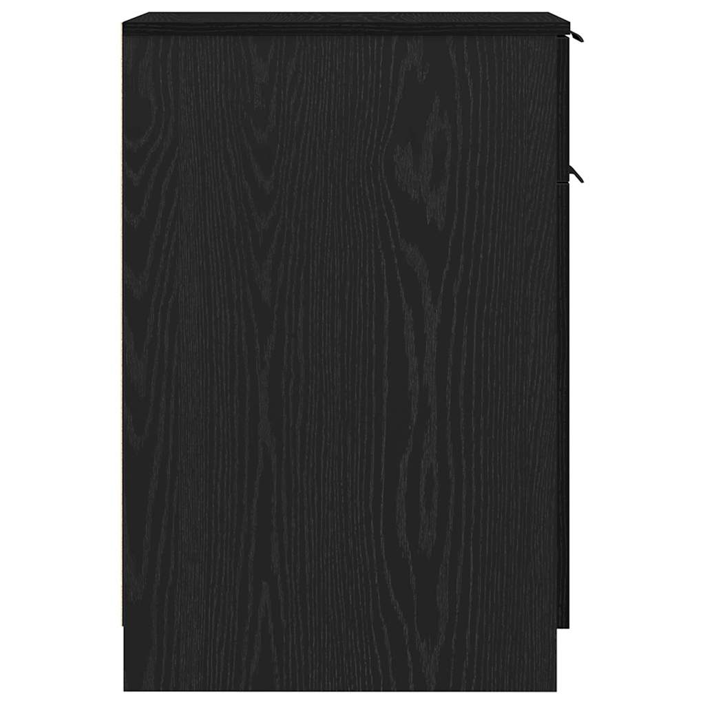 Armoire de bureau vidaXL en chêne noir - 33x50x75 cm - Fabriquée en bois d'ingénierie