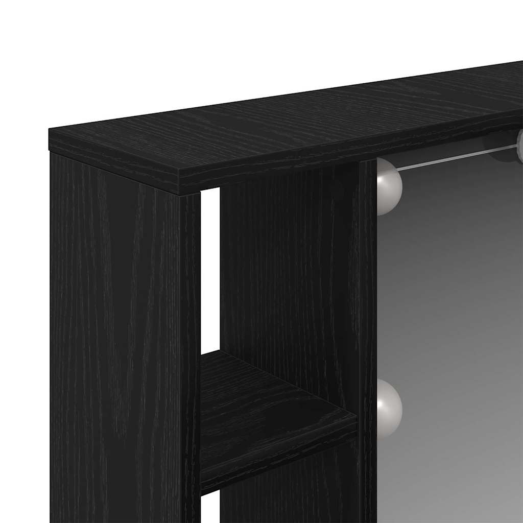 Armoire Miroir Chêne noir 76 x 15 x 55 cm Bois d'ingénierie - XIOS