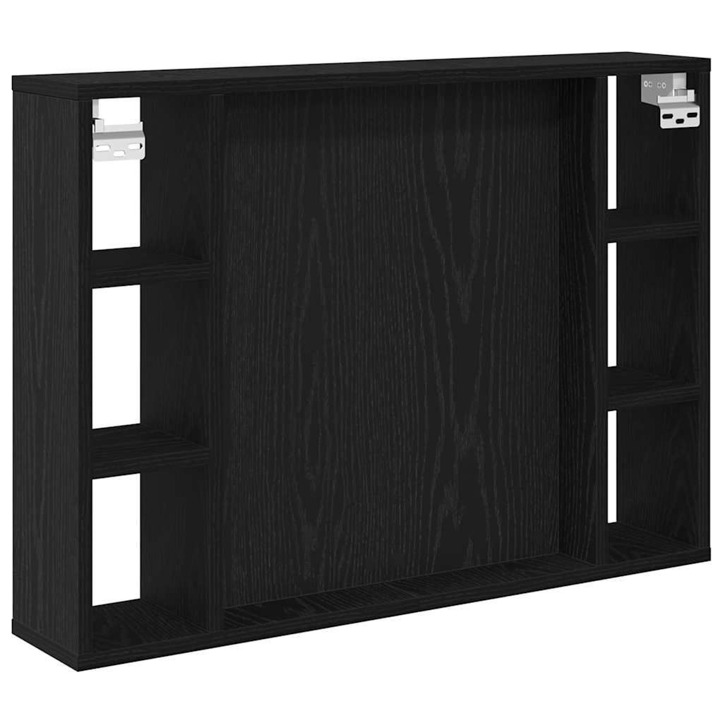 Armoire Miroir Chêne noir 76 x 15 x 55 cm Bois d'ingénierie - XIOS