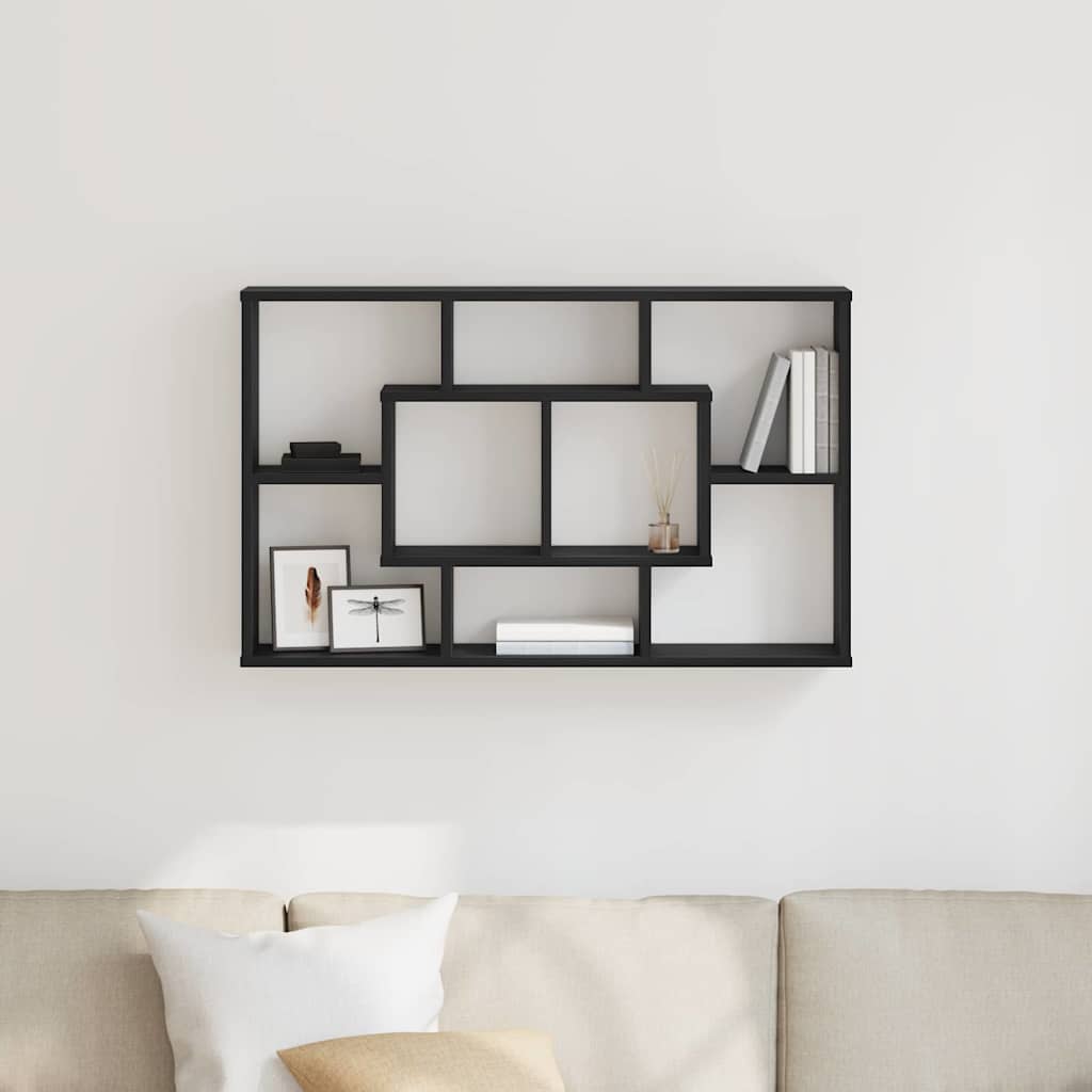 Étagère Murale Chêne noir 85 x 16 x 52.5 cm Bois d'ingénierie - XIOS