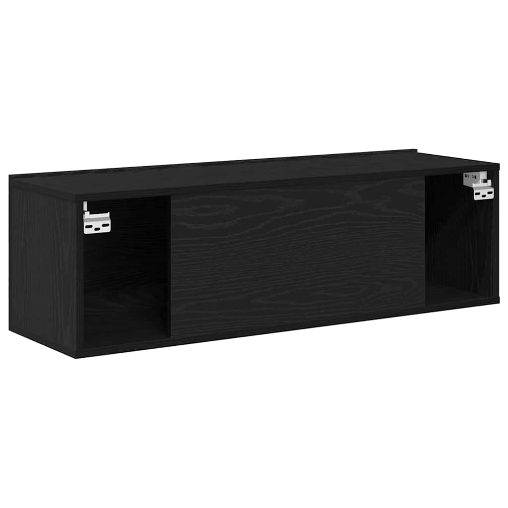 Meuble TV 2 pcs Noir 100 x 30 x 30 cm Bois d'ingénierie - XIOS