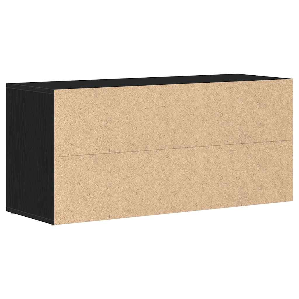 Banc à chaussures Chêne noir 100x35x45 cm Bois d'ingénierie - XIOS