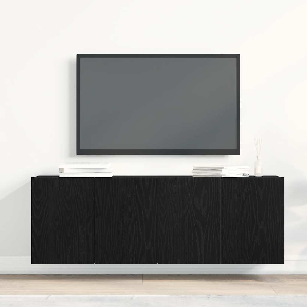 Meubles TV 2 pièces Chêne noir 120 x 30 x 41 cm Bois d'ingénierie - XIOS
