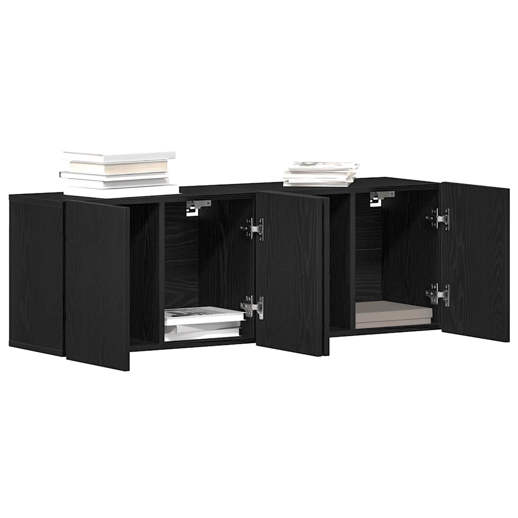 Meubles TV 2 pièces Chêne noir 120 x 30 x 41 cm Bois d'ingénierie - XIOS