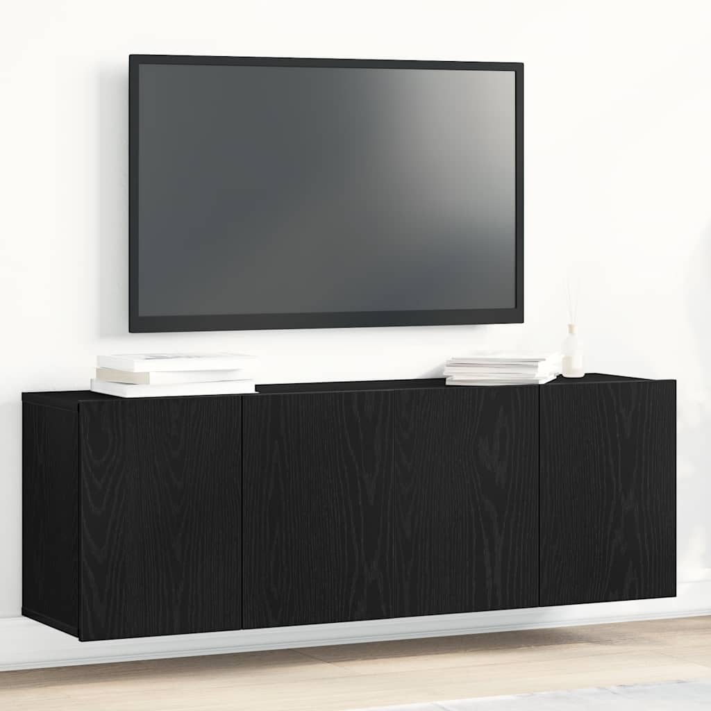 Meubles TV 2 pièces Chêne noir 120 x 30 x 41 cm Bois d'ingénierie - XIOS