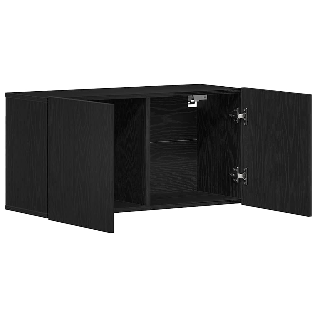 Meuble TV Chêne noir 80x30x41 cm Bois d'ingénierie - XIOS