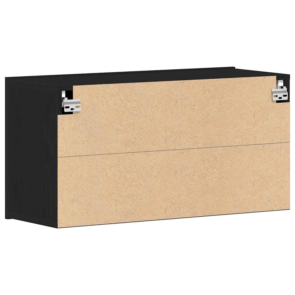Meuble TV Chêne noir 80x30x41 cm Bois d'ingénierie - XIOS